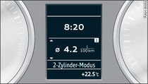 Kombiinstrument: Anzeige 2-Zylinder-Modus