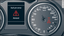 Kombiinstrument: Auffahrwarnung