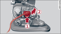 Rear light: Unplugging connector