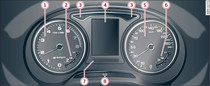 Overview of instrument cluster for g-tron