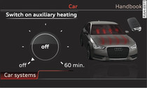 MMI: Switching auxiliary heating on/off immediately