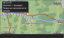 Información de tráfico TMC/TMCpro en el mapa