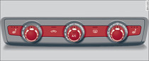 Sistema de calefacción/ventilación o climatizador manual*: Mandos
