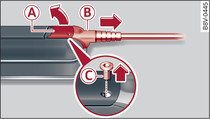 Unidad de manejo: Soltar el cable