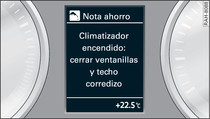 Cuadro de instrumentos: Nota sobre el ahorro de combustible