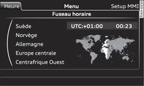 Rglage du fuseau horaire