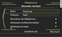 Cration d'un nouveau contact