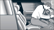 Le conducteur non attach est projet vers l'avant