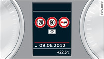 Combin d'instruments: dtection des panneaux de signalisation (exemple)