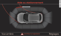 MMI: affichage de la distance (vhicules avec assistant aux manœuvres de stationnement*)