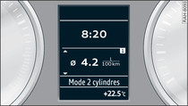 Combin d'instruments: affichage du mode 2cylindres