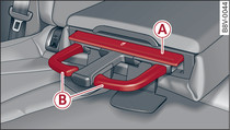 Particolare dei sedili posteriori: portabevande* posteriore