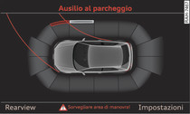 MMI: rappresentazione grafica della distanza (vetture con sistema di assistenza al parcheggio*)