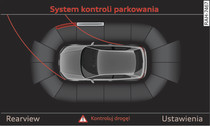 MMI: optyczne wskazanie odstępu (samochód z asystentem parkowania*)
