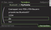 Индикация PIN-кода для ввода в мобильный телефон