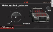 MMI: slå på eller av parkeringsvärmaren direkt