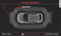 MMI: optisk avståndsvisning (bilar med parkeringsassistent*)