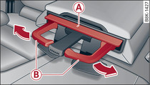 Rear armrest: Rear cup holder