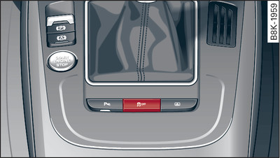Version A: Centre console (bottom),  OFF button