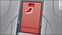 Разделительный подлокотник заднего сиденья: комплект первой помощи (без приспособления для дополнительной загрузки)