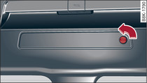 Дверь багажника в модели Avant/allroad: знак аварийной остановки