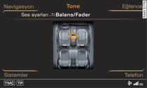 Balans/Fader ayarı