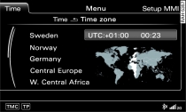 Setting the time zone