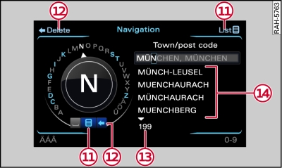 Entering a navigation destination