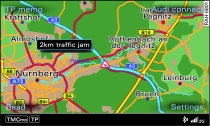 Displaying TMC/TMCpro traffic information on the map