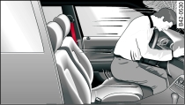 A driver not wearing a seat belt can be thrown forwards