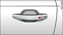 Door handle: Locking the vehicle