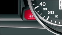 Instrument cluster: Reset button