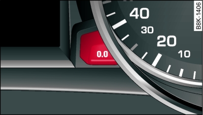 Instrument cluster: Reset button