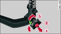 Removable towing bracket: Removing the ball joint