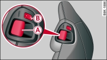 Sports seats*: Easy entry controls