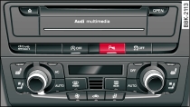 Centre console: Switch for parking aid