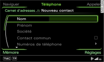 Création d'un nouveau contact