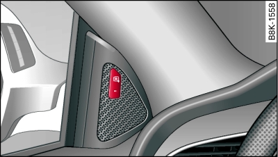 Porte conducteur : touche du système side assist