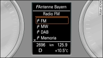 Menù Radio