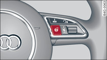 Steering wheel: Button for steering wheel heating