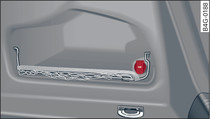Luggage compartment side trim: Electrical socket