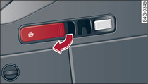 Luggage compartment (Avant/allroad): Release lever
