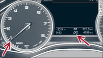 Instrument cluster: Engine stop temporarily unavailable