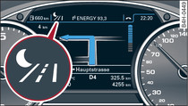 Instrument cluster: Symbol when infrared image is not displayed