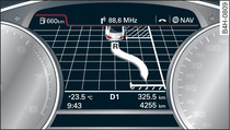 Instrument cluster: Prompt to select reverse gear