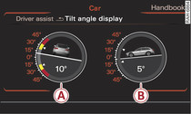 Infotainment system: Tilt angle display