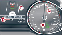 Instrument cluster display: Adaptive cruise control