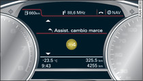 Quadro strumenti: sistema ampliato di assistenza cambio marce