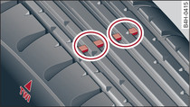 Perfil dos pneus: Indicador de desgaste
