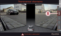 Infotainment: Modo à frente perpendicular